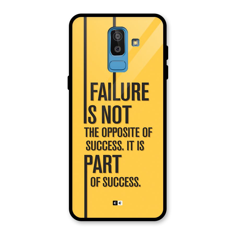 Part Of Success Glass Back Case for Galaxy J8