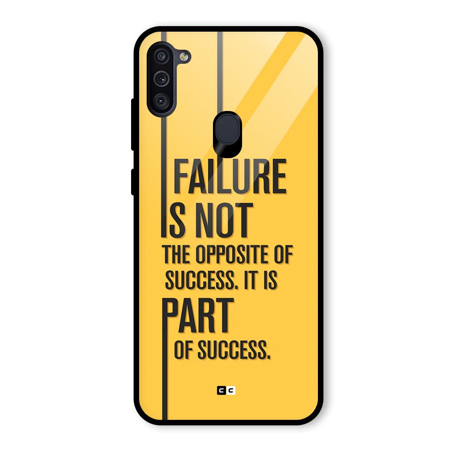Part Of Success Glass Back Case for Galaxy M11