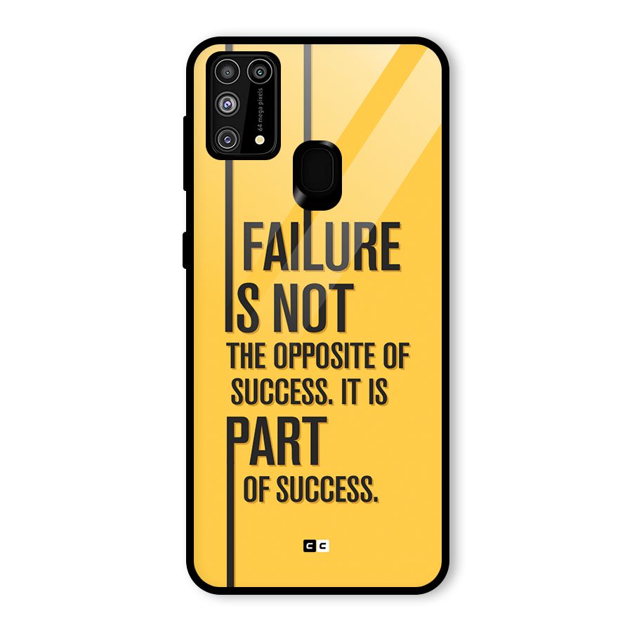 Part Of Success Glass Back Case for Galaxy M31