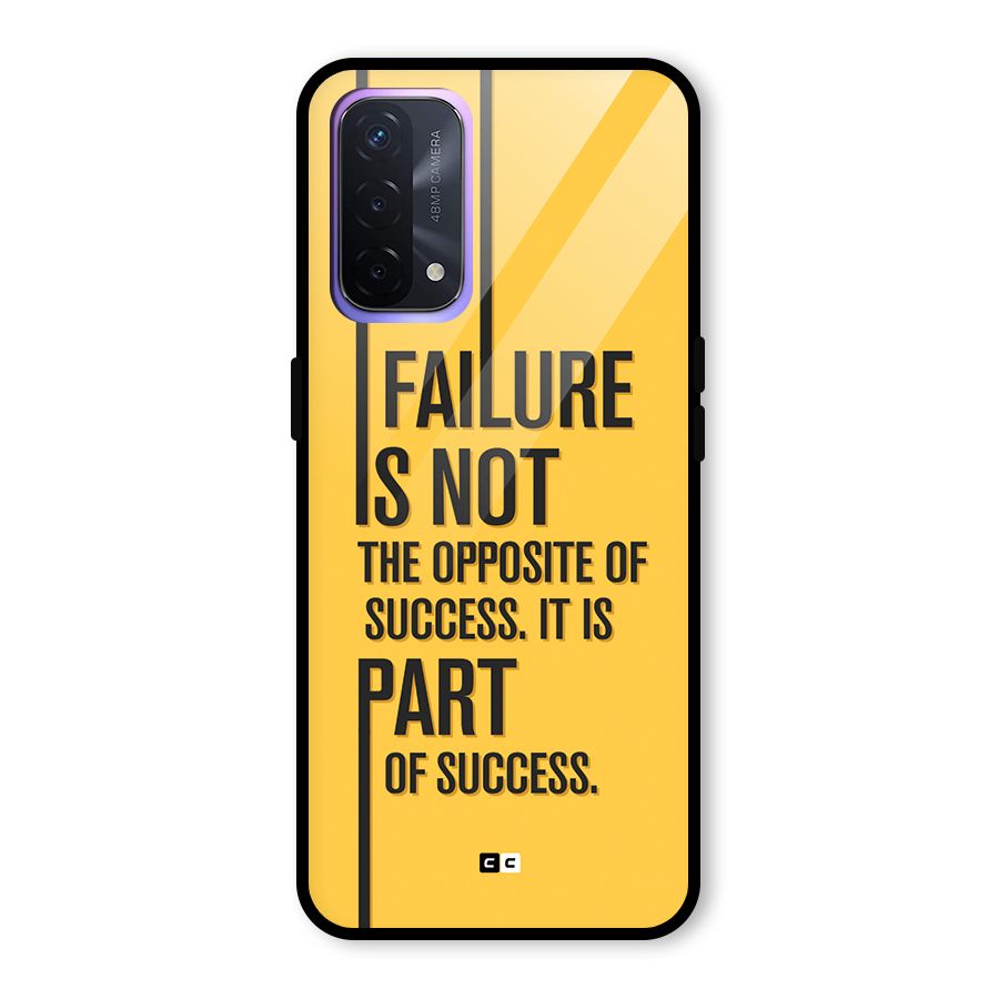 Part Of Success Glass Back Case for Oppo A74 5G