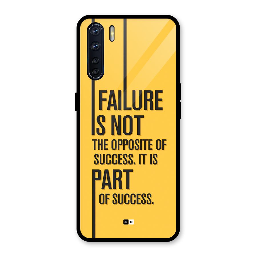 Part Of Success Glass Back Case for Oppo F15