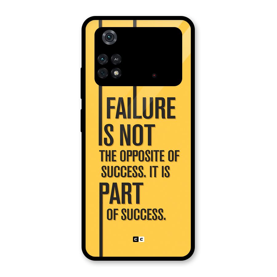Part Of Success Glass Back Case for Poco M4 Pro 4G