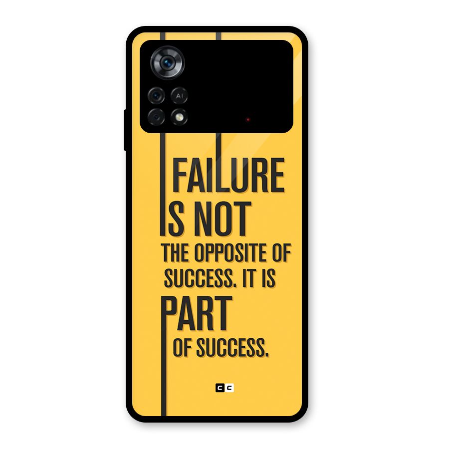 Part Of Success Glass Back Case for Poco X4 Pro 5G