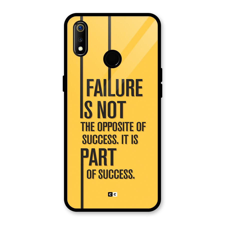 Part Of Success Glass Back Case for Realme 3i