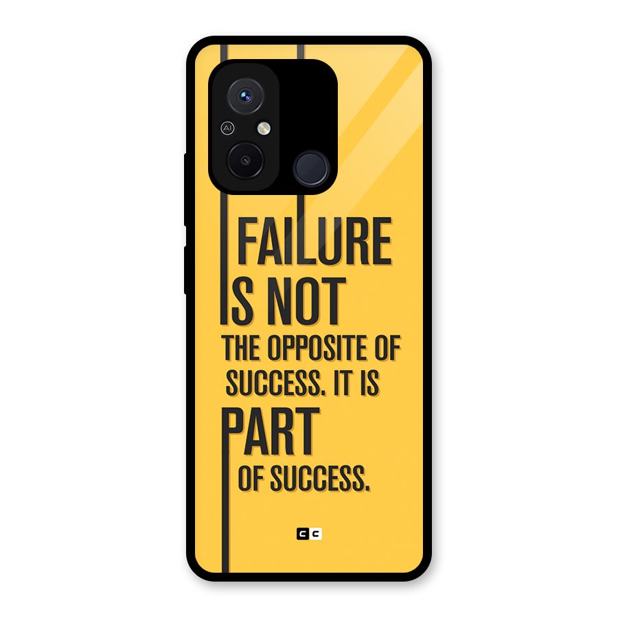 Part Of Success Glass Back Case for Redmi 12C
