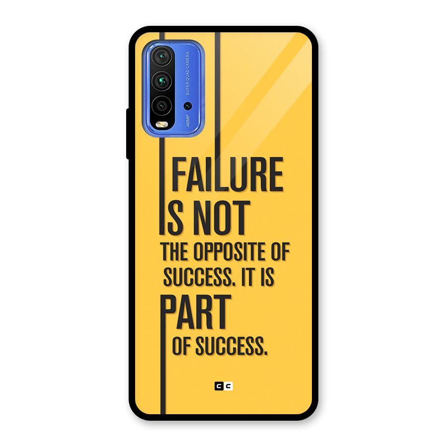 Part Of Success Glass Back Case for Redmi 9 Power