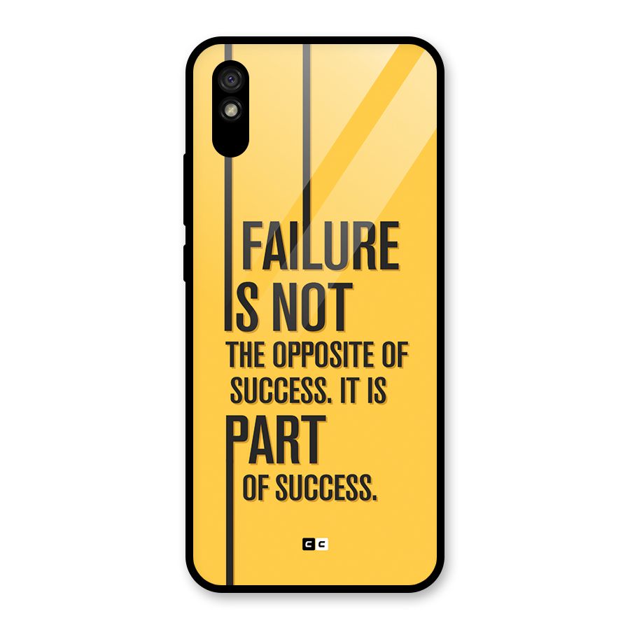 Part Of Success Glass Back Case for Redmi 9i