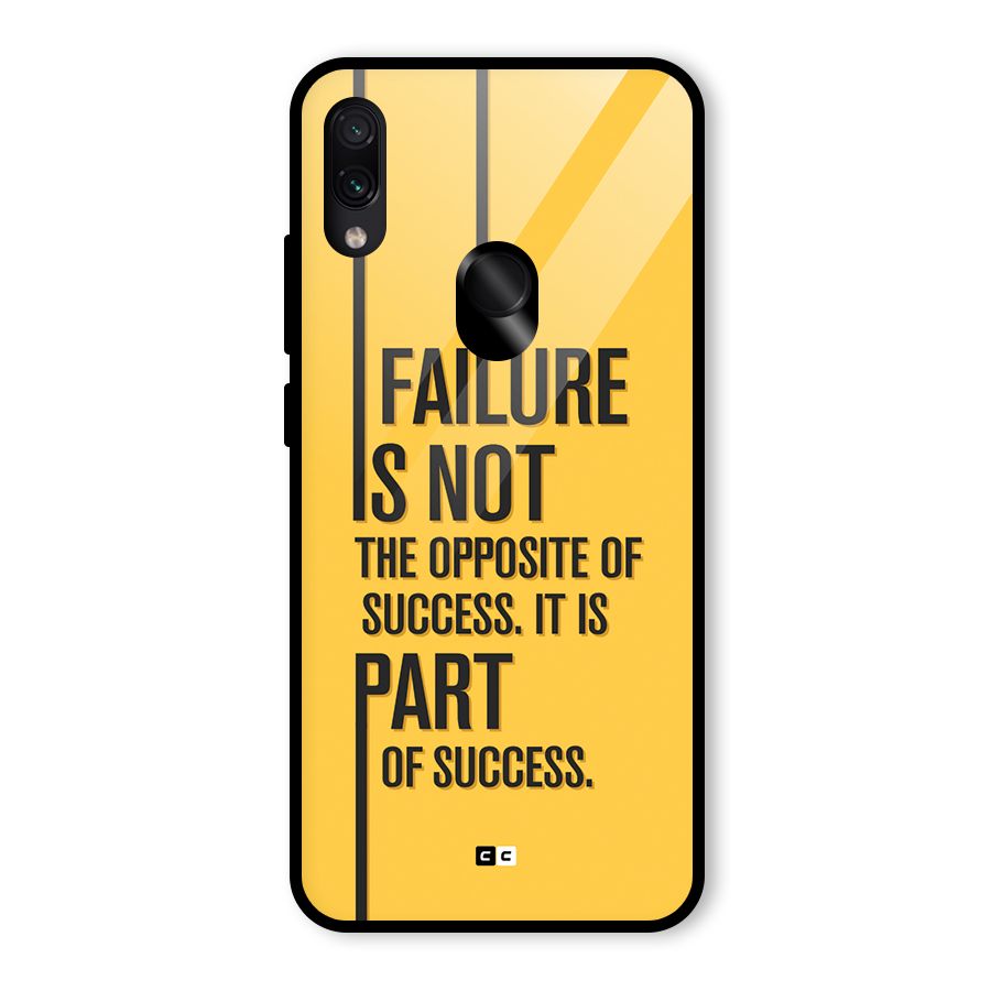 Part Of Success Glass Back Case for Redmi Note 7 Pro