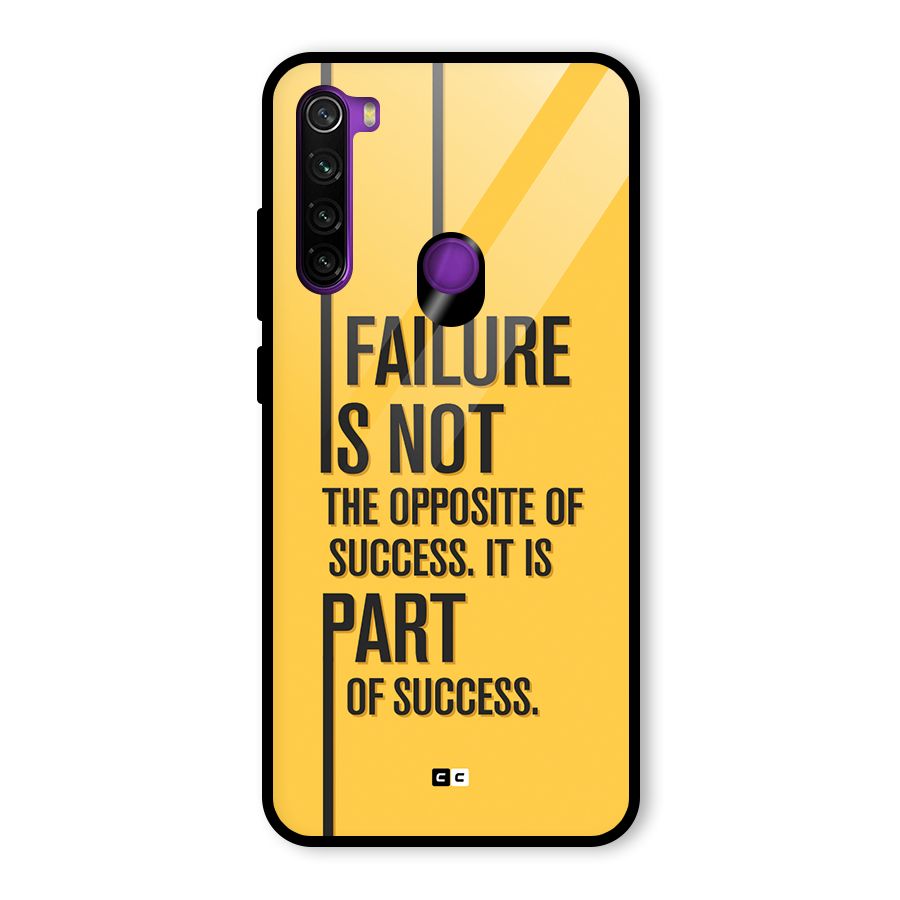 Part Of Success Glass Back Case for Redmi Note 8