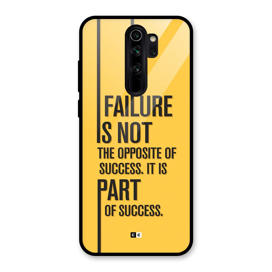 Part Of Success Glass Back Case for Redmi Note 8 Pro