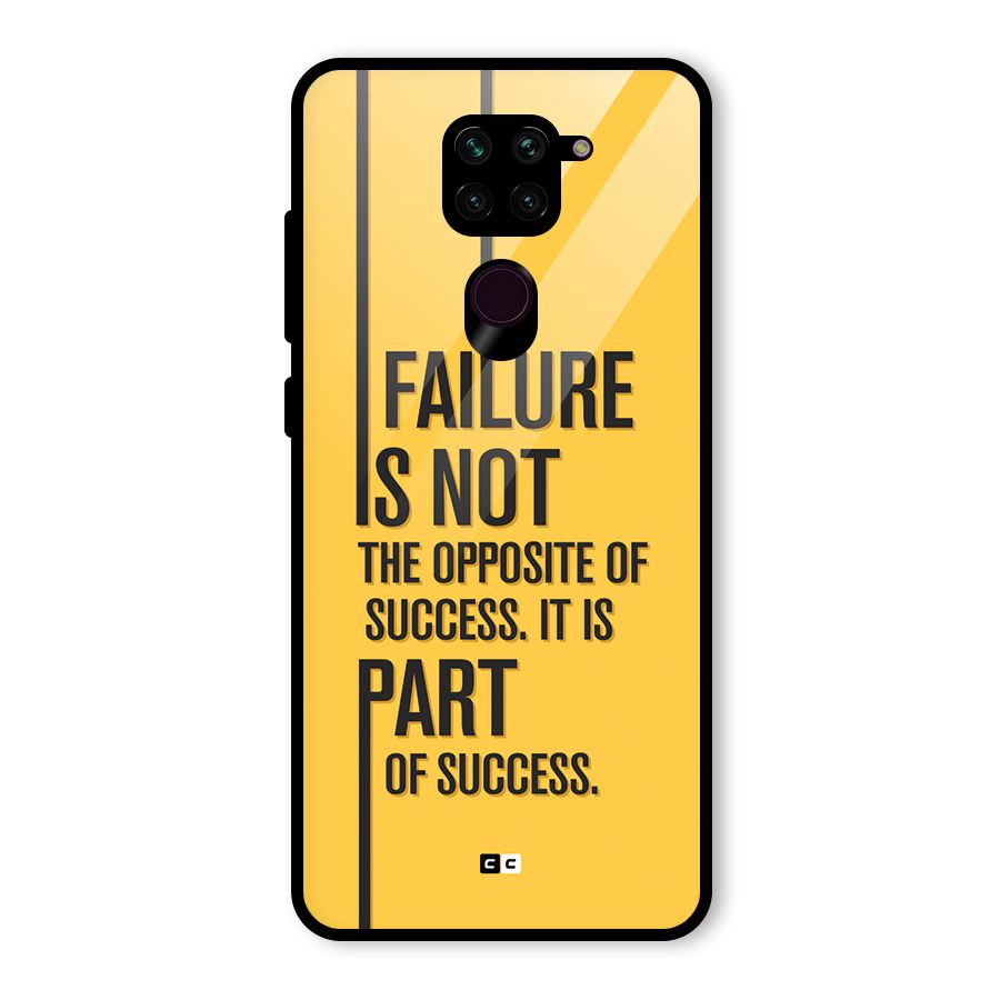 Part Of Success Glass Back Case for Redmi Note 9