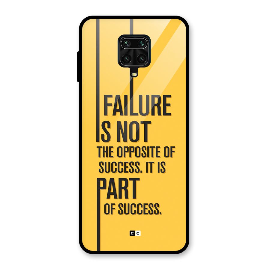 Part Of Success Glass Back Case for Redmi Note 9 Pro