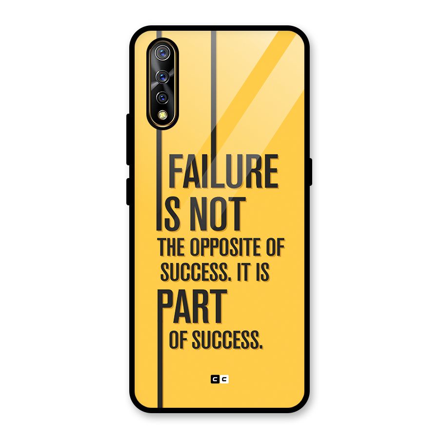 Part Of Success Glass Back Case for Vivo S1