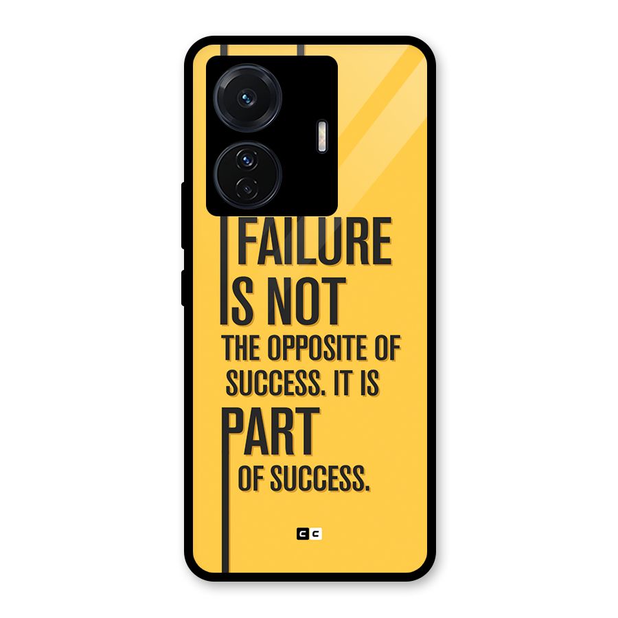 Part Of Success Glass Back Case for Vivo T1 Pro