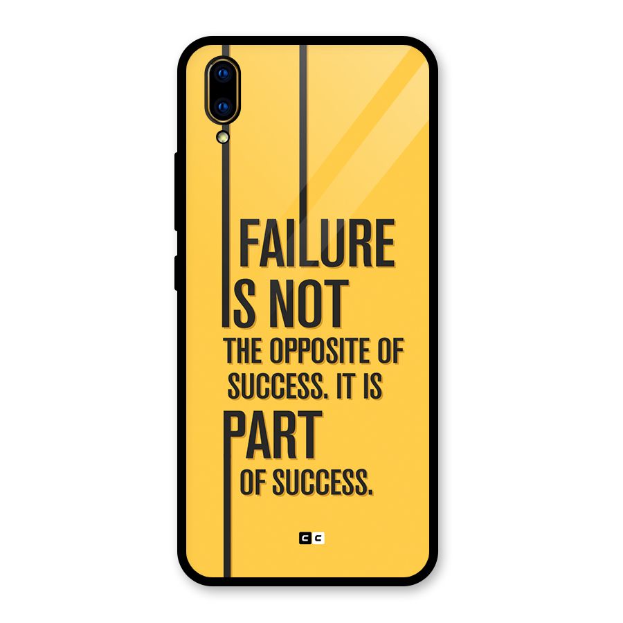 Part Of Success Glass Back Case for Vivo V11 Pro