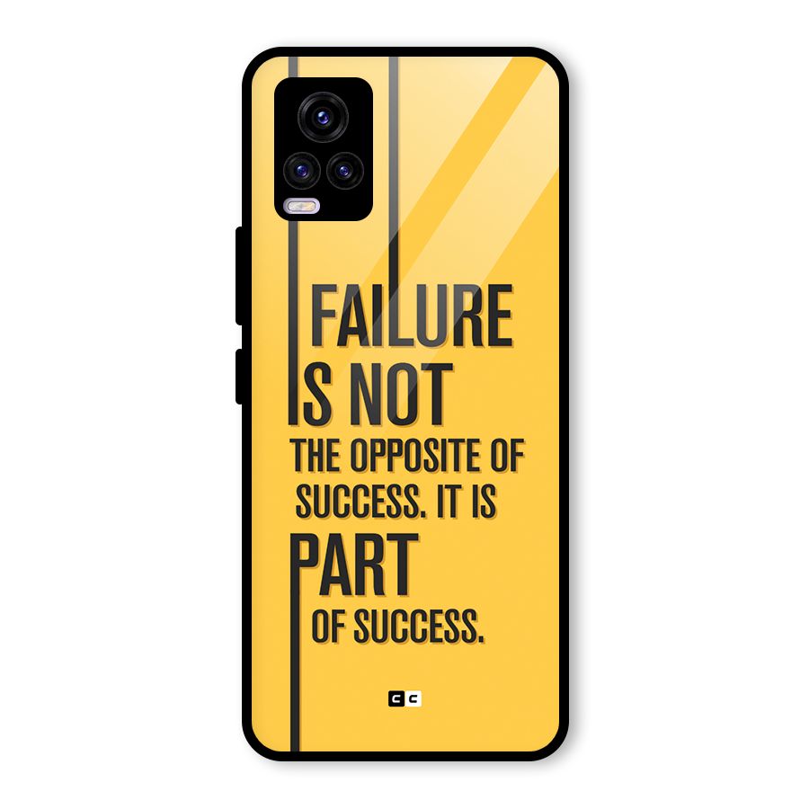 Part Of Success Glass Back Case for Vivo V20 2021