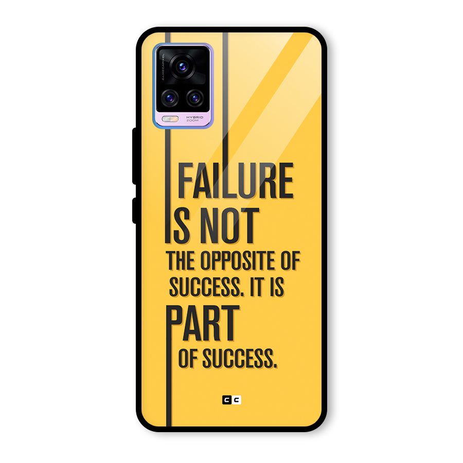 Part Of Success Glass Back Case for Vivo V20 Pro