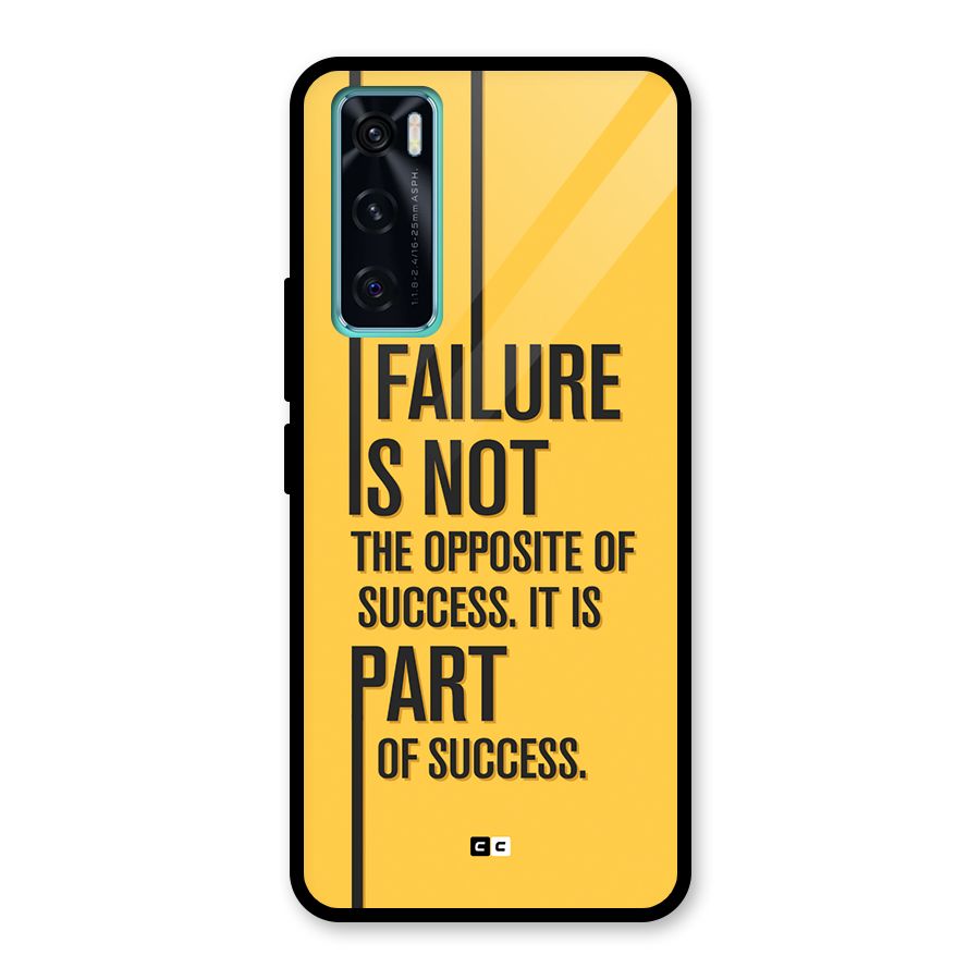 Part Of Success Glass Back Case for Vivo V20 SE