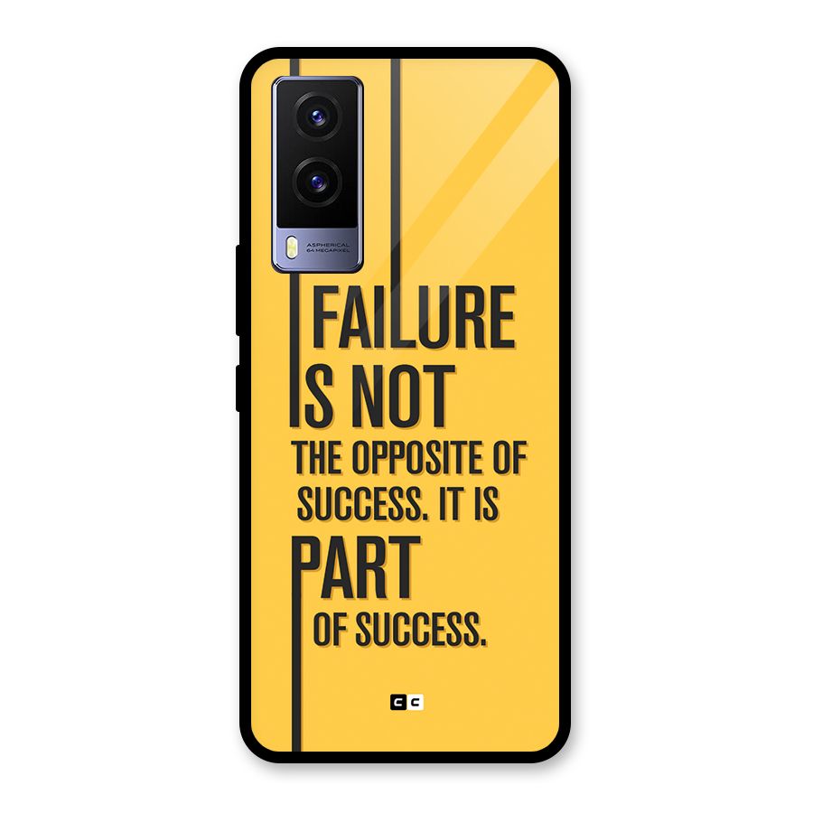 Part Of Success Glass Back Case for Vivo V21e 5G