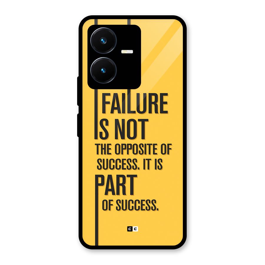 Part Of Success Glass Back Case for Vivo Y22s