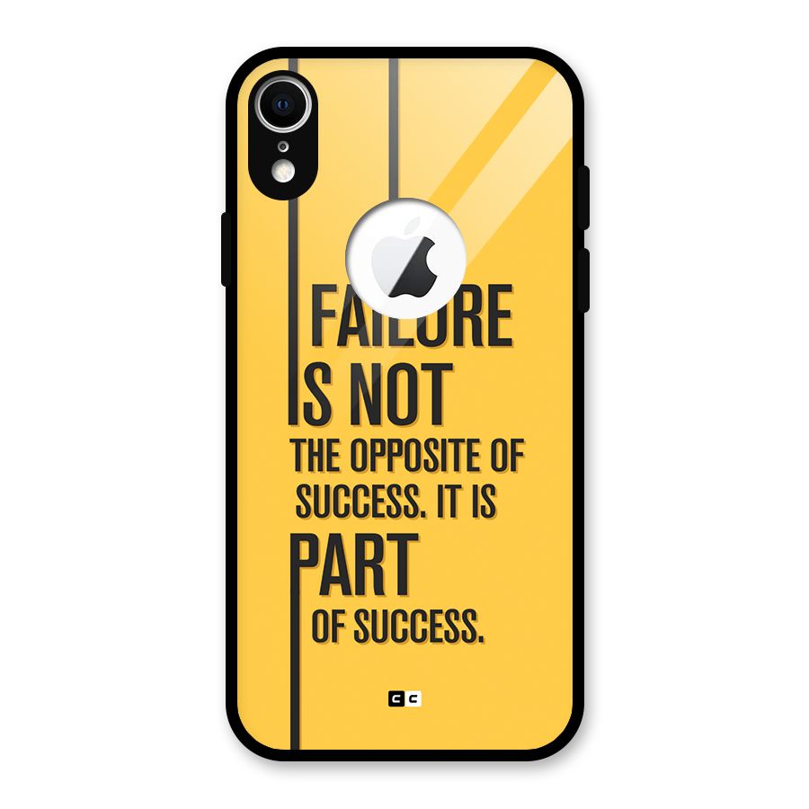Part Of Success Glass Back Case for iPhone XR Logo Cut