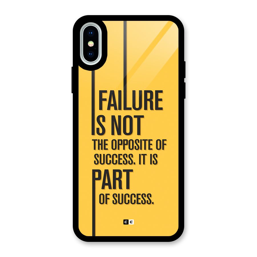 Part Of Success Glass Back Case for iPhone XS
