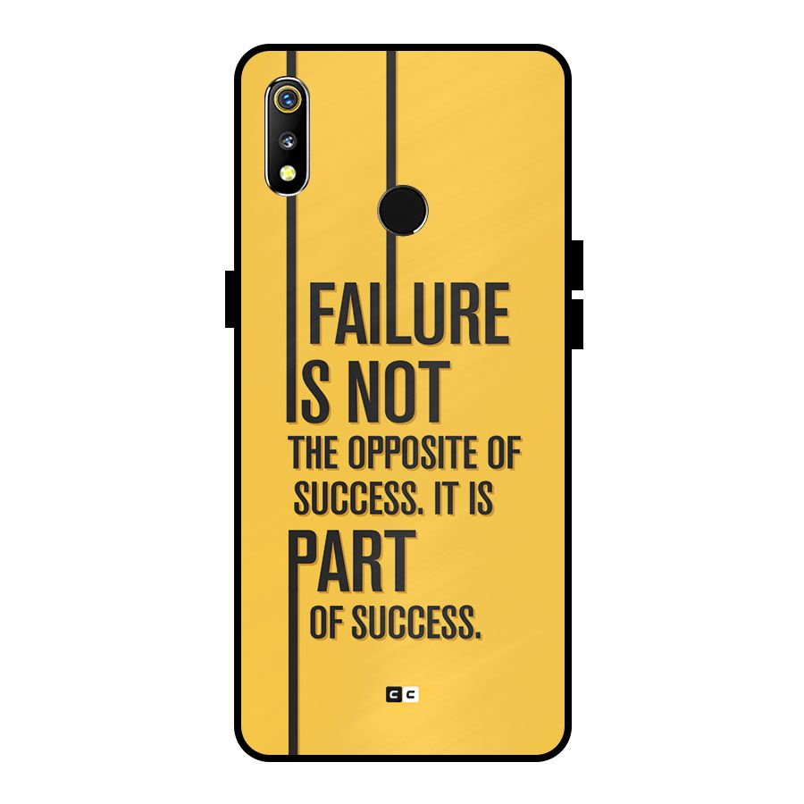 Part Of Success Metal Back Case for Realme 3i