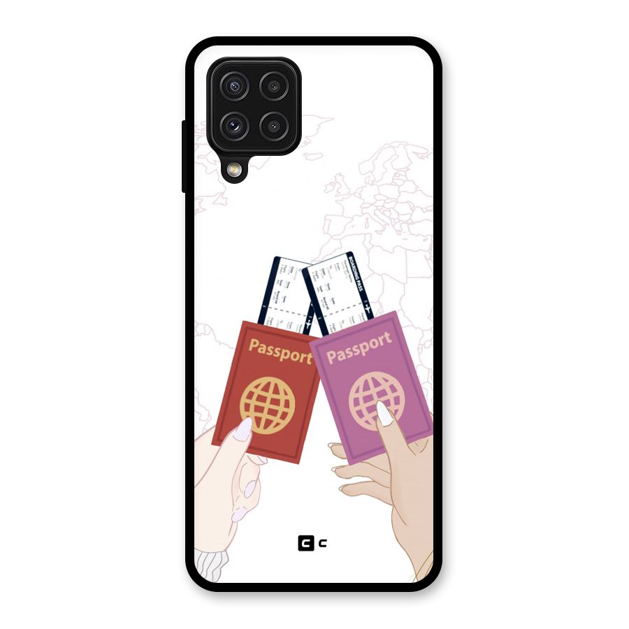 Passport Drive Glass Back Case for Galaxy A22 4G