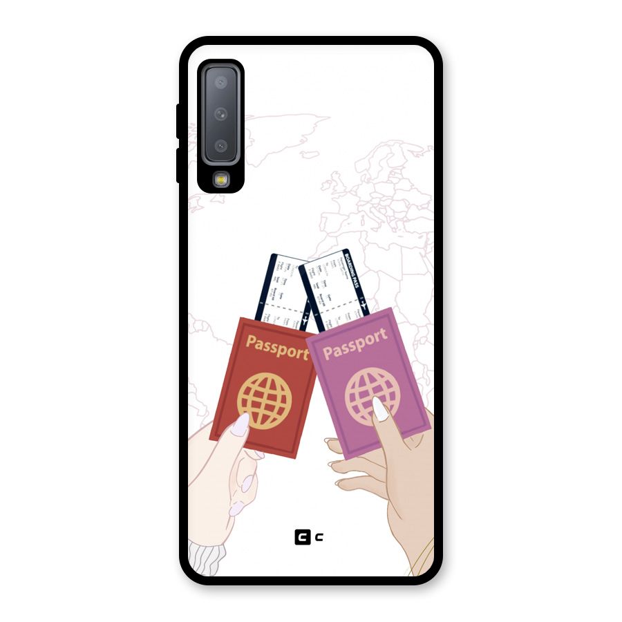 Passport Drive Glass Back Case for Galaxy A7 (2018)