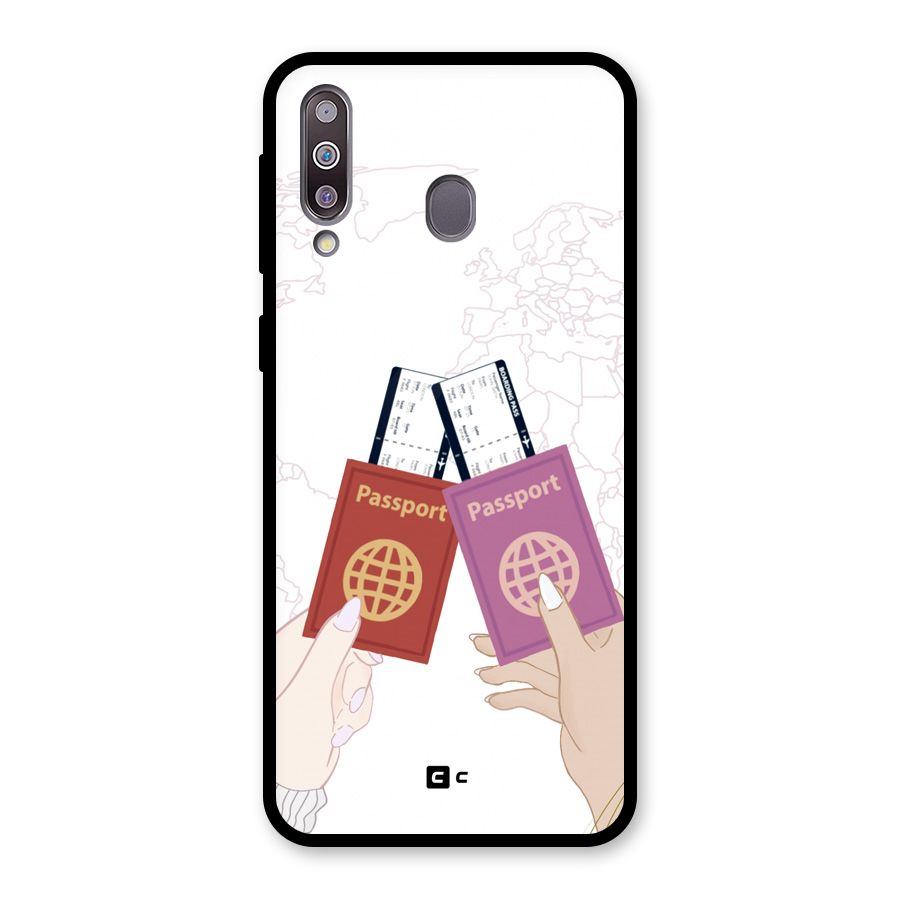 Passport Drive Glass Back Case for Galaxy M30
