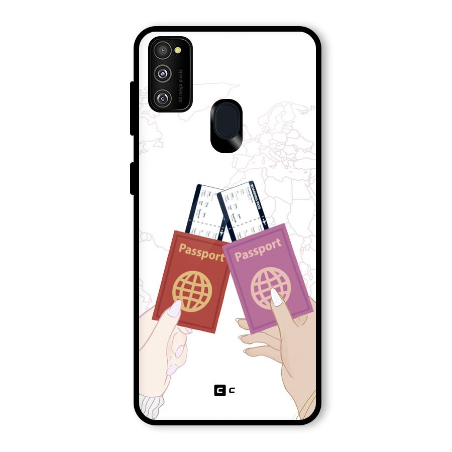 Passport Drive Glass Back Case for Galaxy M30s
