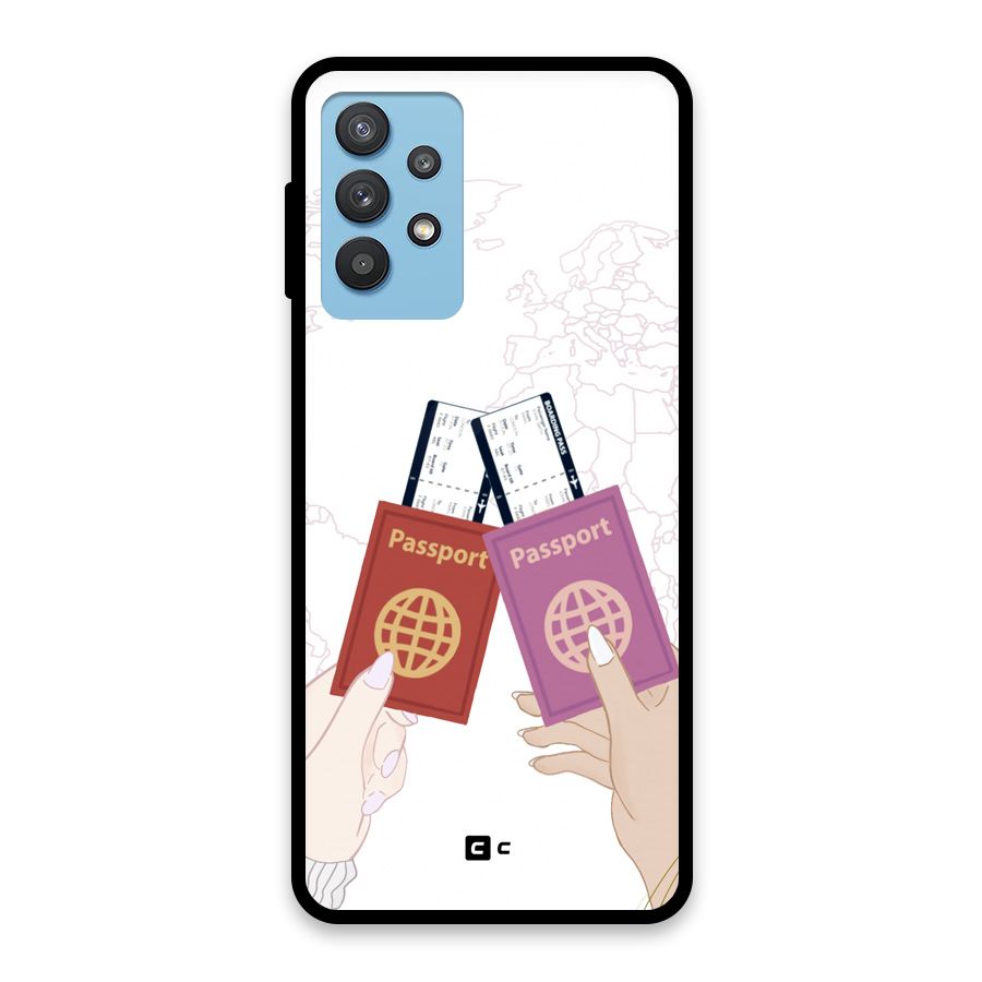 Passport Drive Glass Back Case for Galaxy M32 5G