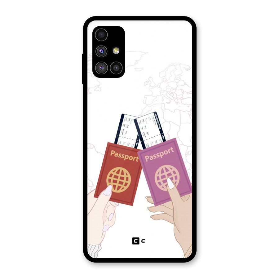 Passport Drive Glass Back Case for Galaxy M51