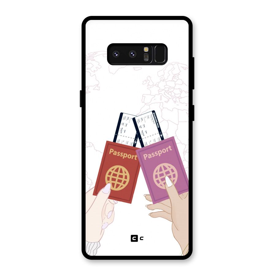 Passport Drive Glass Back Case for Galaxy Note 8
