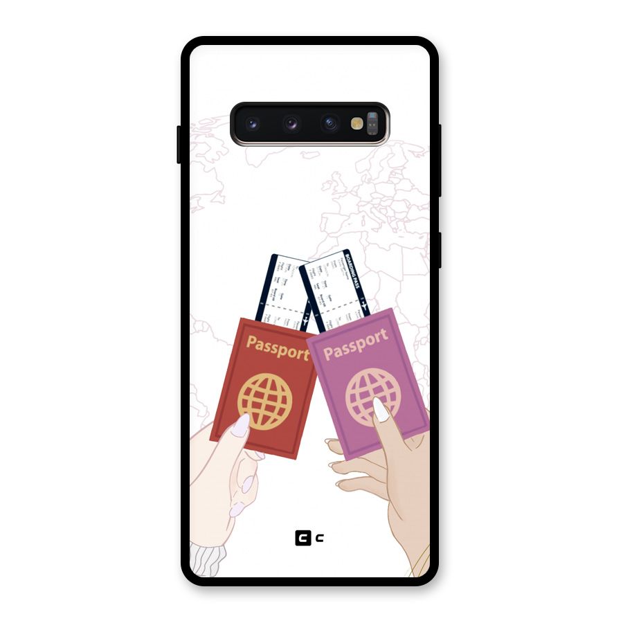 Passport Drive Glass Back Case for Galaxy S10 Plus