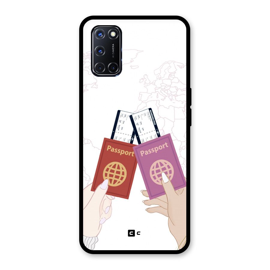 Passport Drive Glass Back Case for Oppo A52