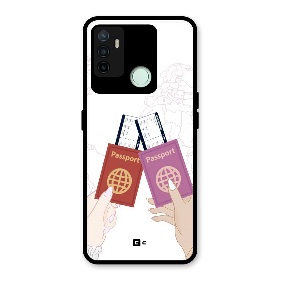 Passport Drive Glass Back Case for Oppo A53