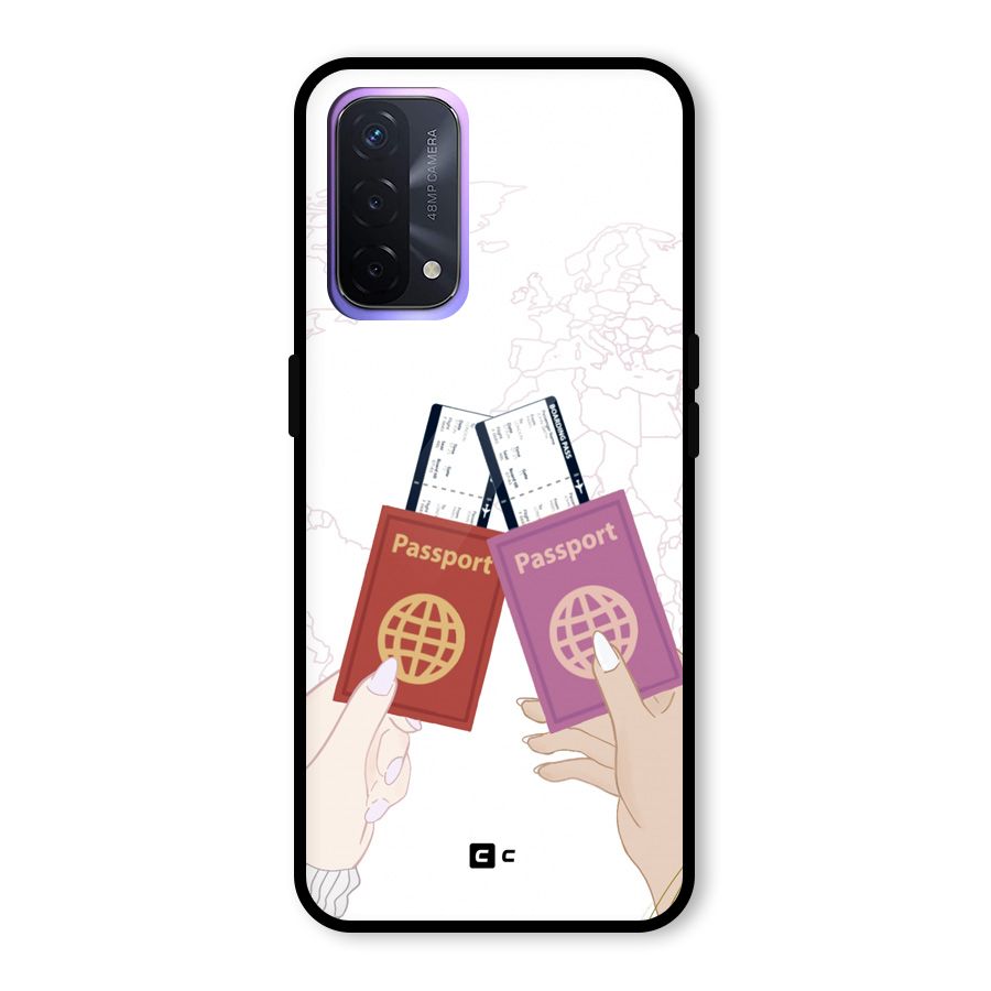 Passport Drive Glass Back Case for Oppo A74 5G
