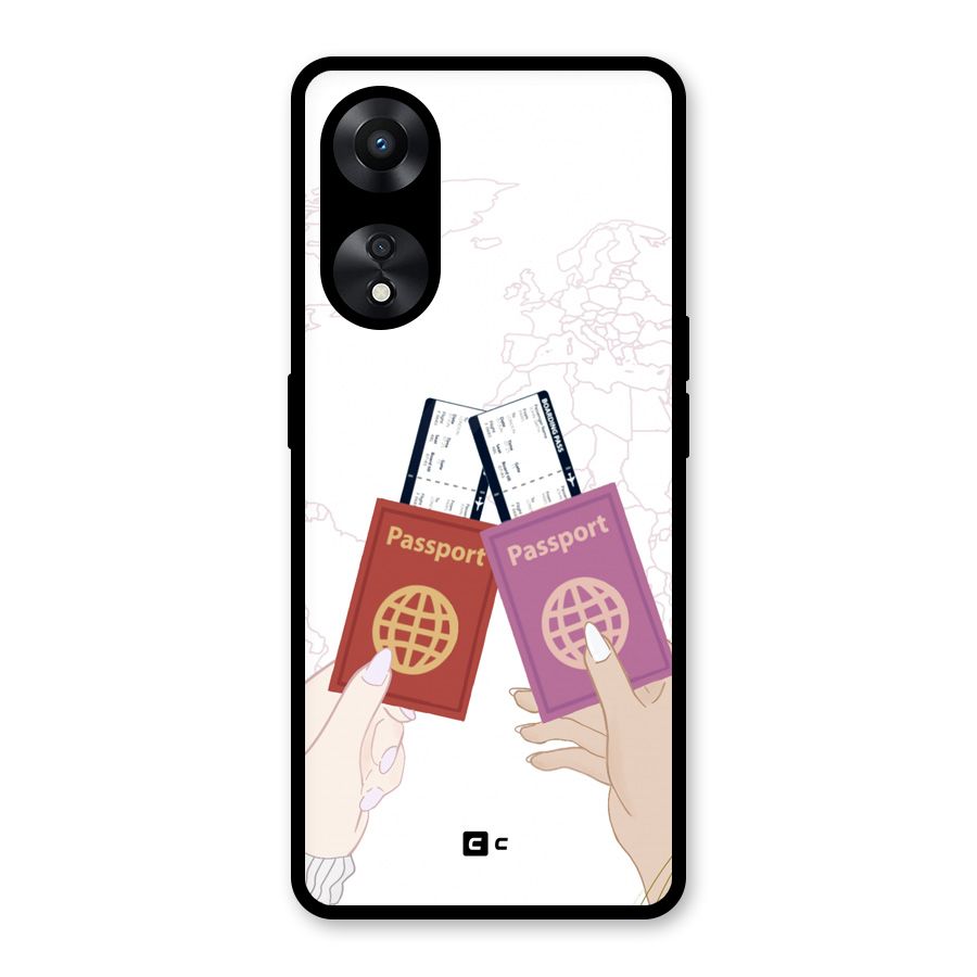Passport Drive Glass Back Case for Oppo A78
