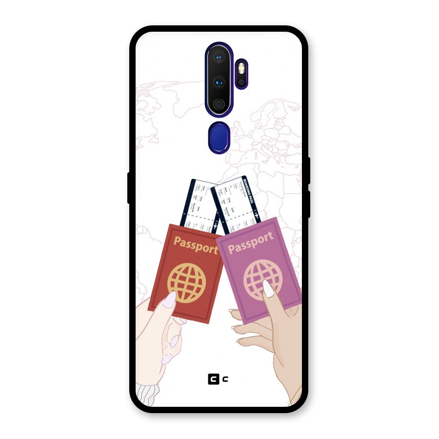 Passport Drive Glass Back Case for Oppo A9 (2020)