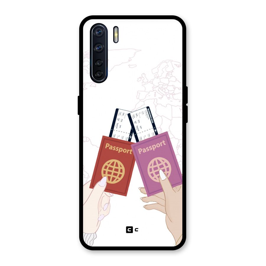 Passport Drive Glass Back Case for Oppo F15