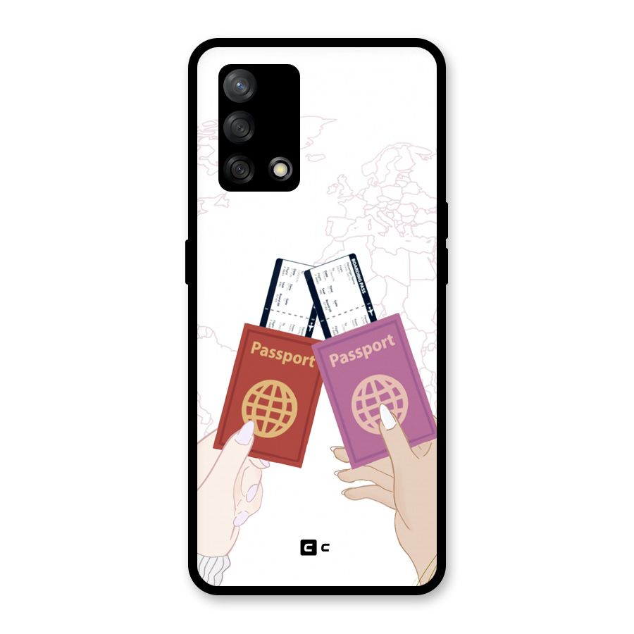 Passport Drive Glass Back Case for Oppo F19
