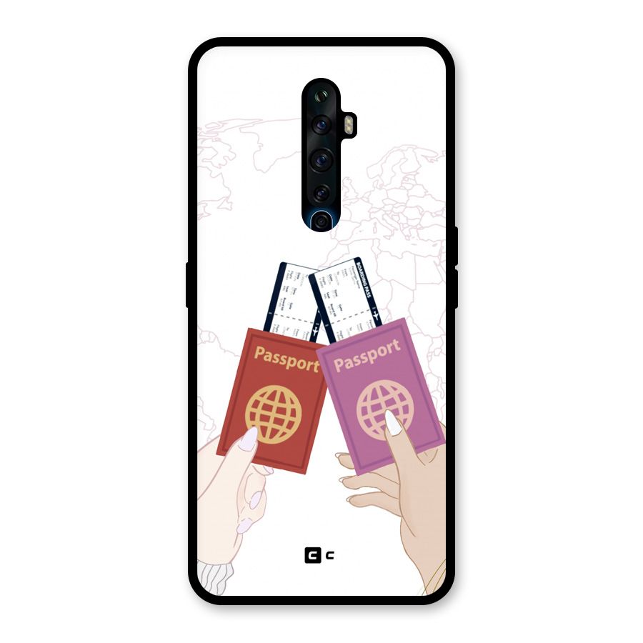 Passport Drive Glass Back Case for Oppo Reno2 F