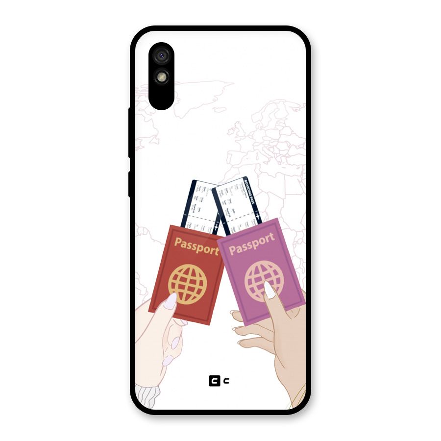 Passport Drive Glass Back Case for Redmi 9i