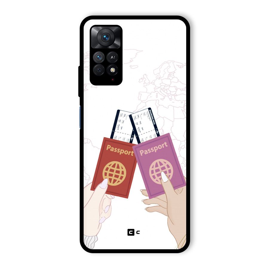 Passport Drive Glass Back Case for Redmi Note 11 Pro