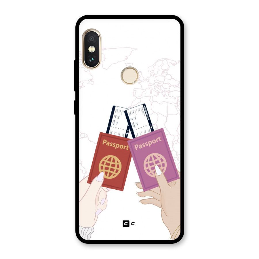Passport Drive Glass Back Case for Redmi Note 5 Pro