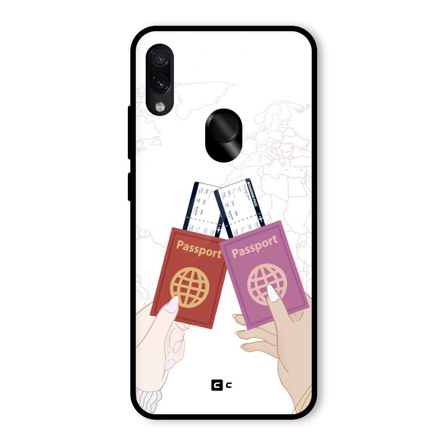Passport Drive Glass Back Case for Redmi Note 7S