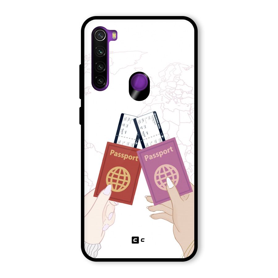 Passport Drive Glass Back Case for Redmi Note 8