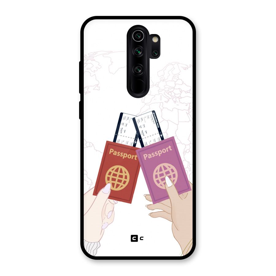 Passport Drive Glass Back Case for Redmi Note 8 Pro