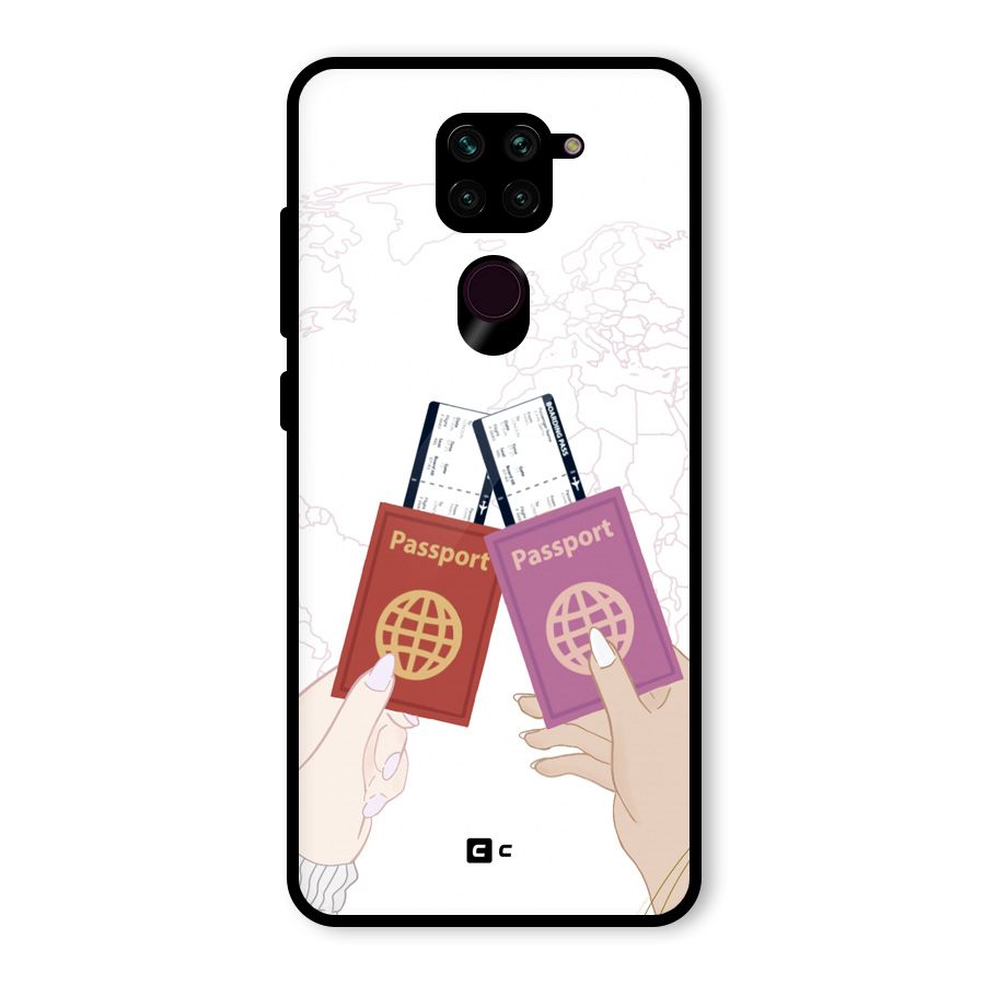 Passport Drive Glass Back Case for Redmi Note 9